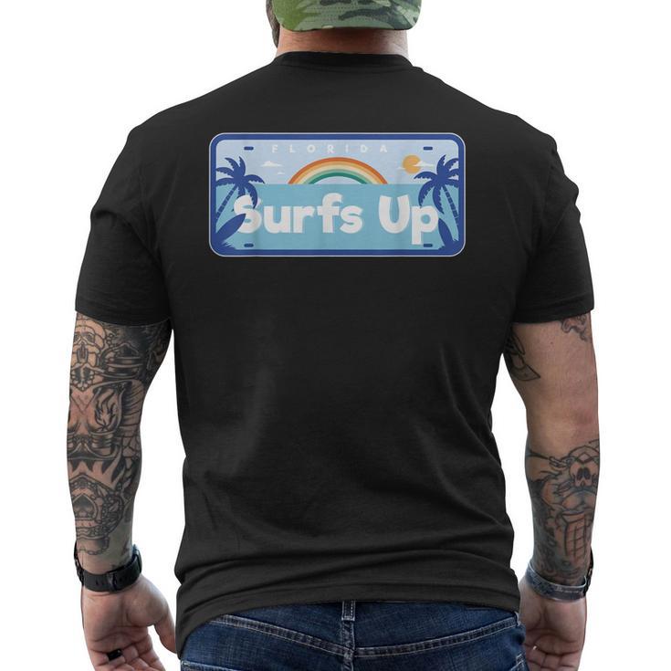 Surfing Surfboard Waves Beach Lifestyle Sport Men's T-shirt Back Print