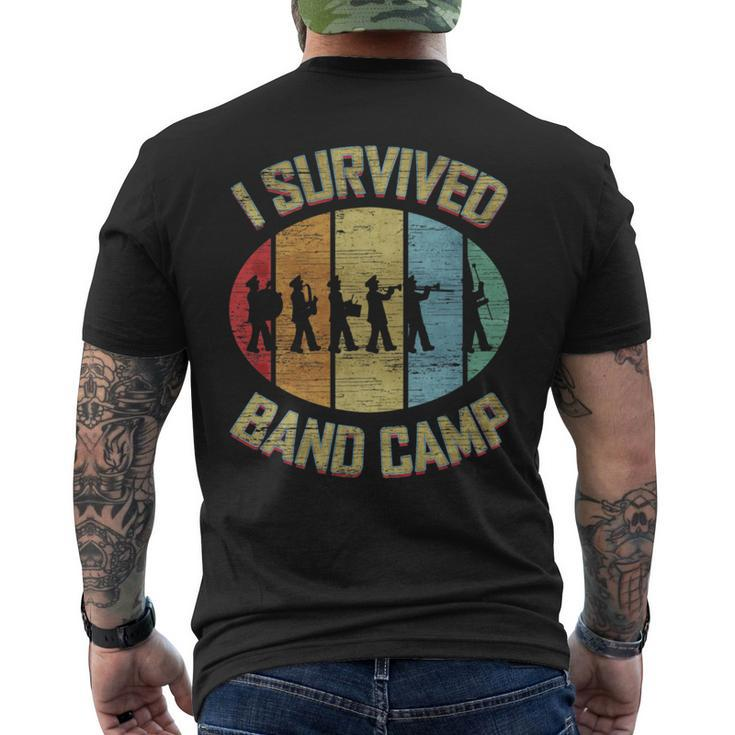 I Survived Band Camp Retro Vintage Marching Band Men's T-shirt Back Print