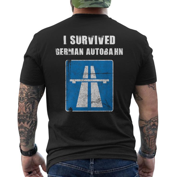 I Survived German Autobahn Car Lover Speed Lover Men's T-shirt Back Print