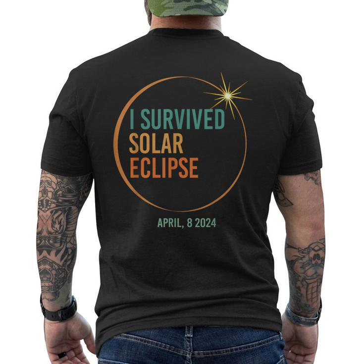 I Survived Solar Eclipse April 8 2024 Totality Men's T-shirt Back Print
