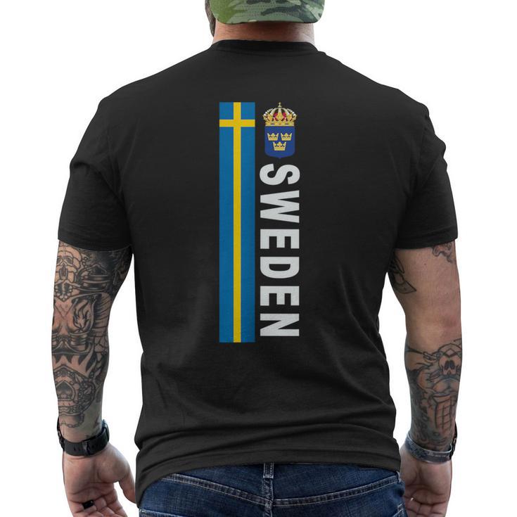 Sweden Soccer-Style Swedish Flag Men's T-shirt Back Print