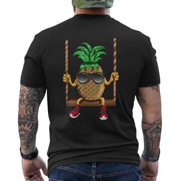 Swinging Pineapple Swing Beach Sun Swinging Fruit Fruit Men's T-shirt Back Print