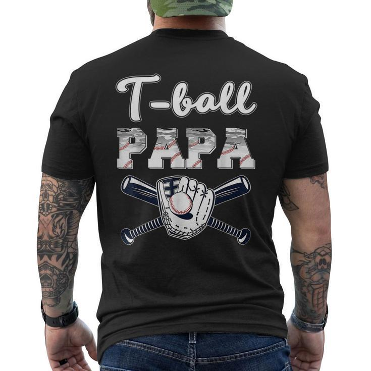 T-Ball Ball Papa Baseball Dad Game Day Father's Day Mens Back Print T-shirt