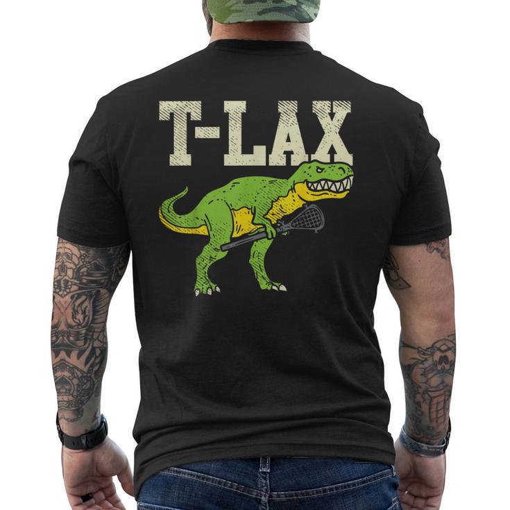 T-Lax T-Rex Lacrosse Dinosaur Lover Lax Player Men's T-shirt Back Print