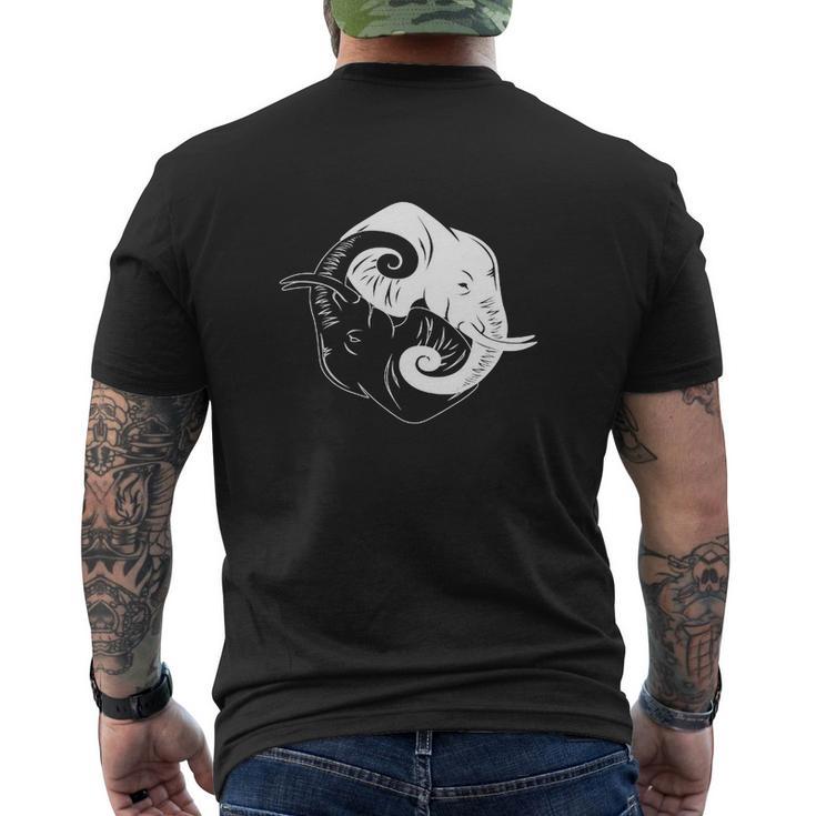 T-shirt imprimé au dos Éléphant Yin Yang, Tee Design Original