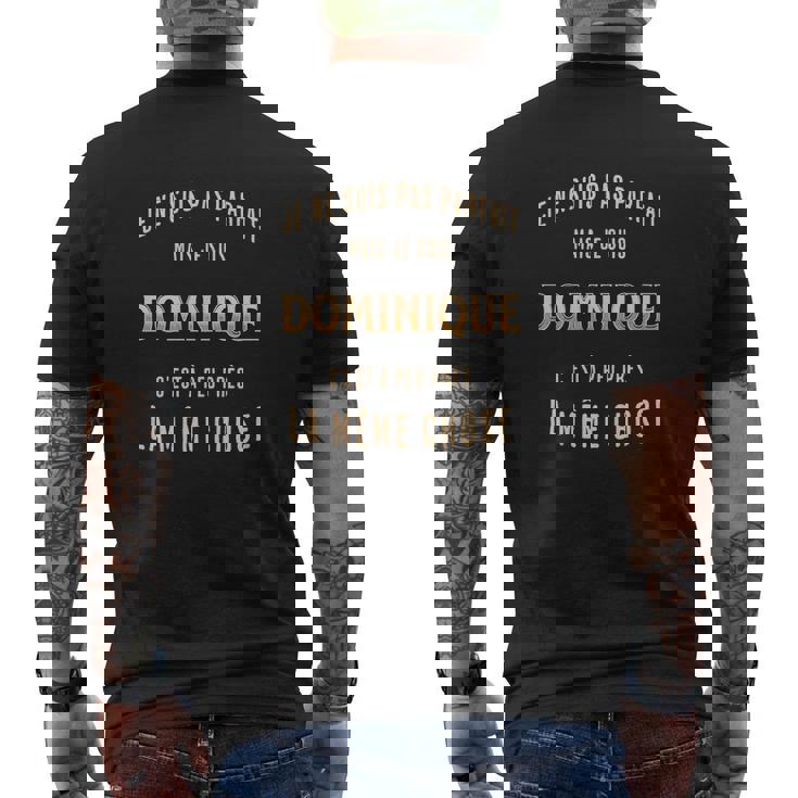 T-shirt imprimé au dos imprimé au dos Je Ne Suis Pas Parfait Mais Je Suis Dominique, Humour Doré