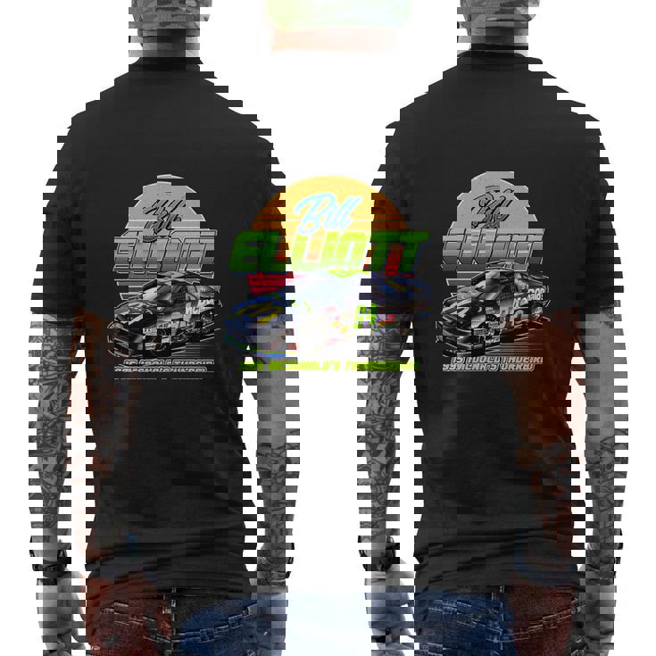T-shirt imprimé au dos imprimé au dos Noir Bill Elliott 94, Fan de Course Automobile