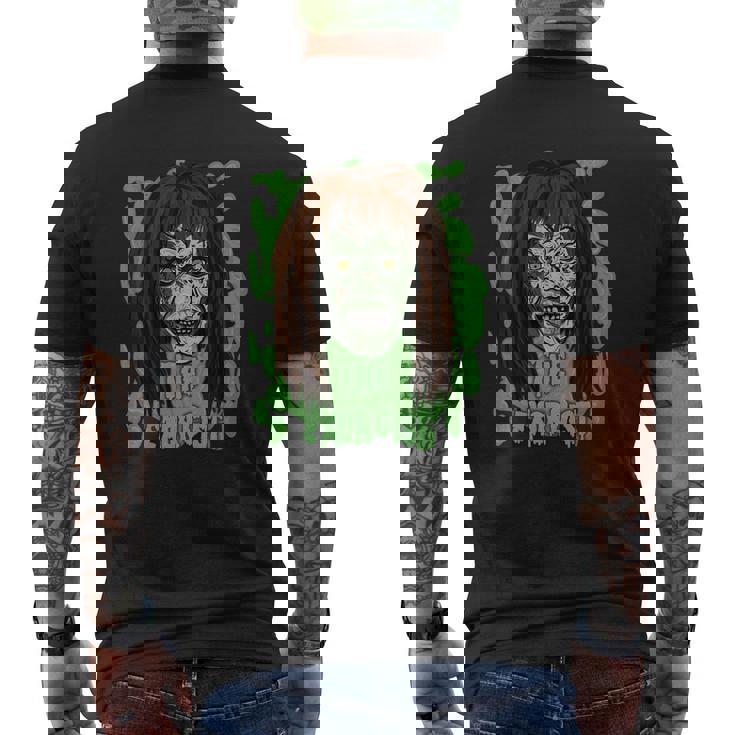 T-shirt imprimé au dos imprimé au dos The Exorgist - Parodie Film d'Horreur en Style Caricature