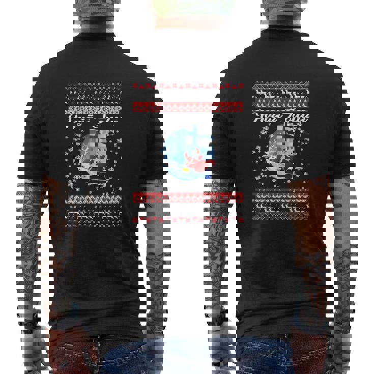 T-shirt imprimé au dos Joyeux Noël en Finnois, Motifs de Rennes & Flocons