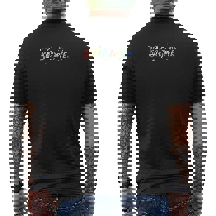 T-shirt imprimé au dos Noir HEARTSTOPPER Lettres Colorées, Style Ludique