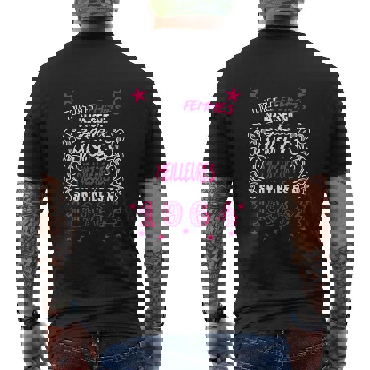 T-shirt imprimé au dos Vintage 1964 pour Femmes, Motif Rétro