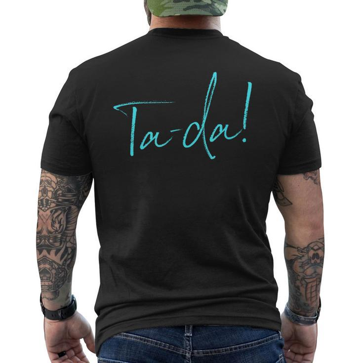 Ta-Da In Fun Text Font Magician Magic Lover Men's T-shirt Back Print
