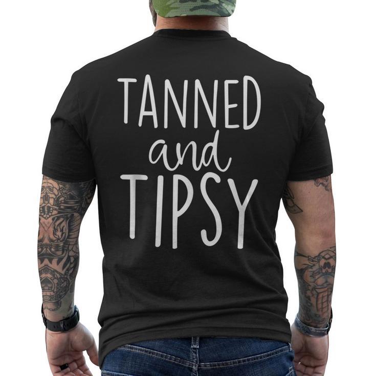 Tanned And Tipsy Cute Summer Drinking Party Beach Men's T-shirt Back Print