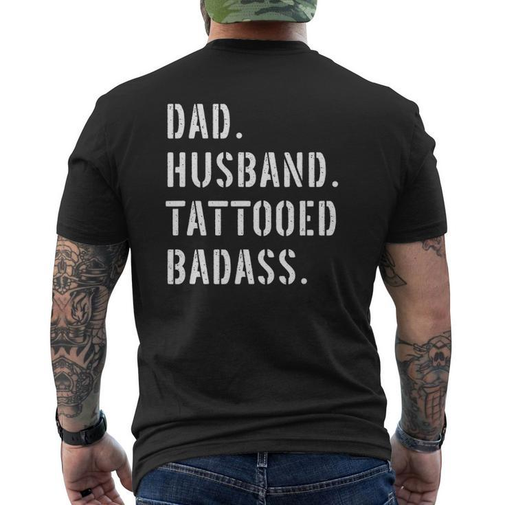 Tattoo Tattooed Dad From Daughter Son Wife Mens Back Print T-shirt