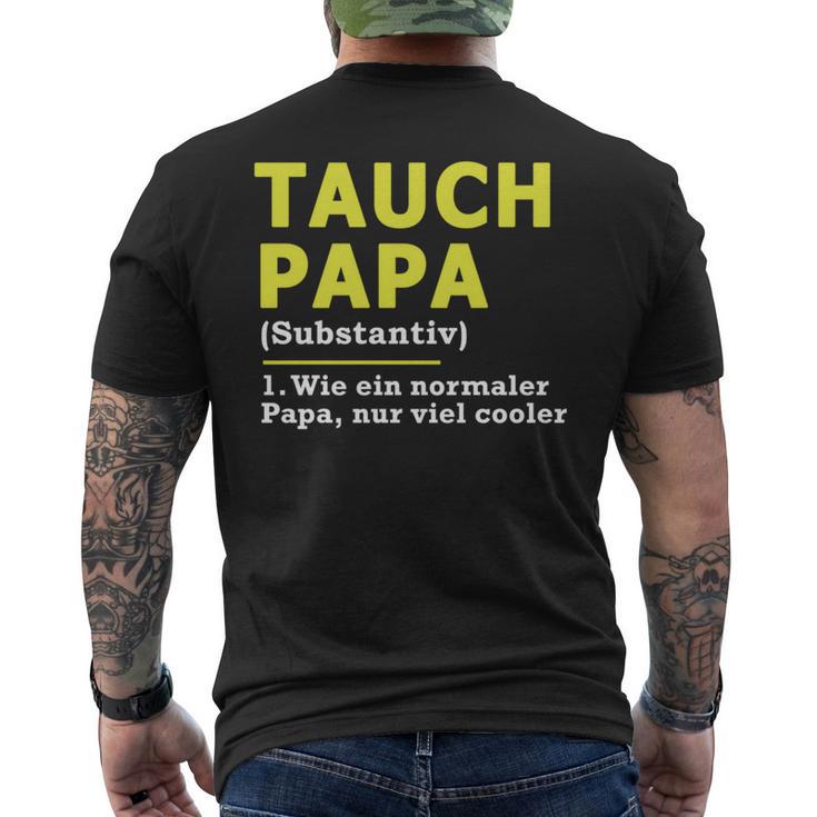 Tauch Papa T-Shirt mit Rückendruck