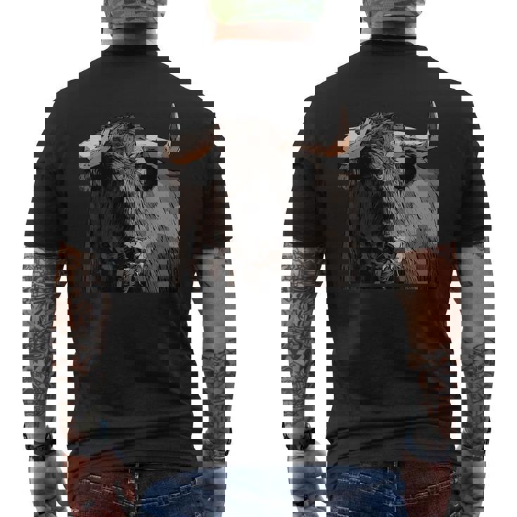 Tauro Toro Estampado De Vaca Buey Buey Motivo De Vaca Motivo Camiseta Hombre Estampado Espalda