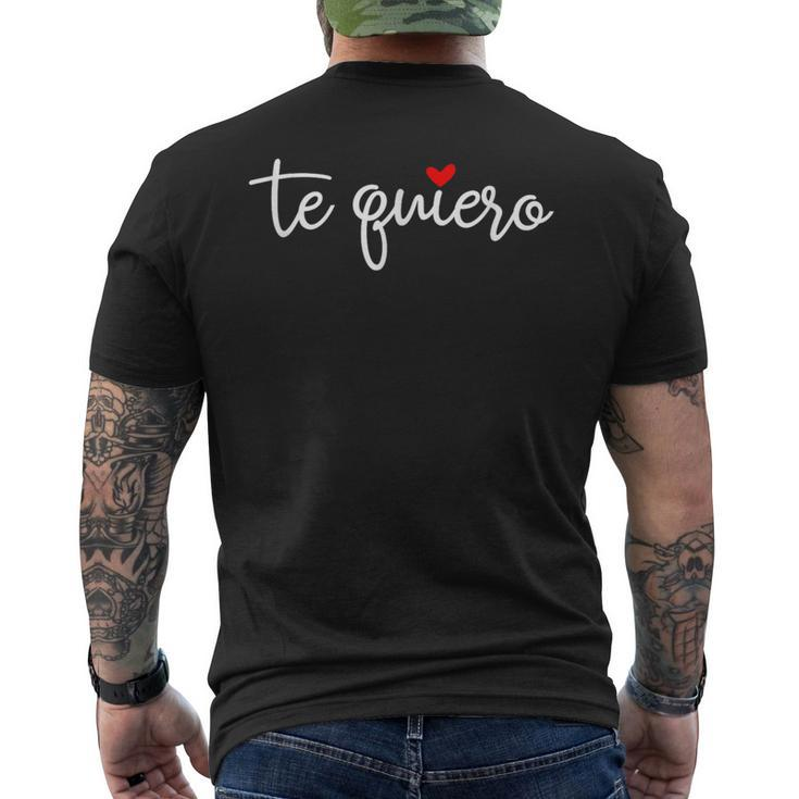 Te Quiero I Love You SpanishMen's T-shirt Back Print