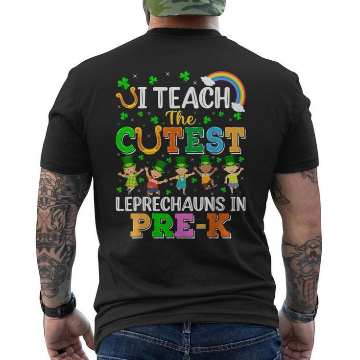 I Teach The Cutest Leprechauns In Pre-K St Patrick's Day Men's T-shirt Back Print