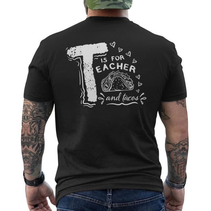 Teacher And Taco Tuesday Cinco De Mayo Teacher Men's T-shirt Back Print