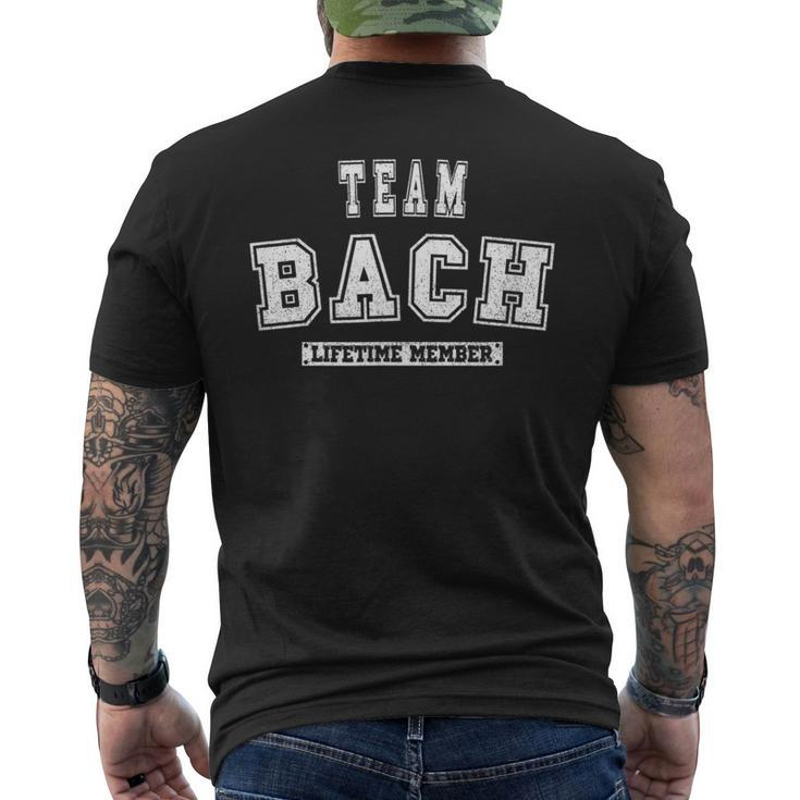 Team Bach Lifetime Member Family Last Name Men's T-shirt Back Print
