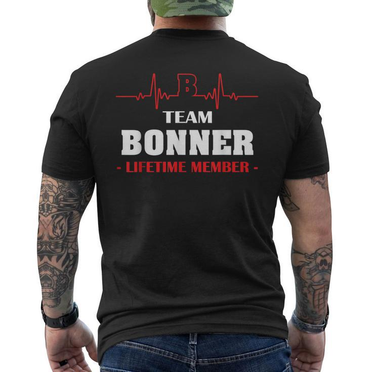 Team Bonner Lifetime Member Family Youth Kid Hearbeat Men's T-shirt Back Print