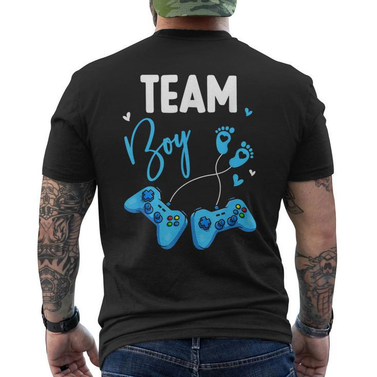 Team Boy Gender Reveal Baby Video Games Gamer Men's T-shirt Back Print