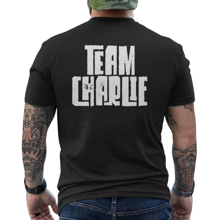 Team Charlie Son Dad Husband Grandson Sports Family Group Mens Back Print T-shirt