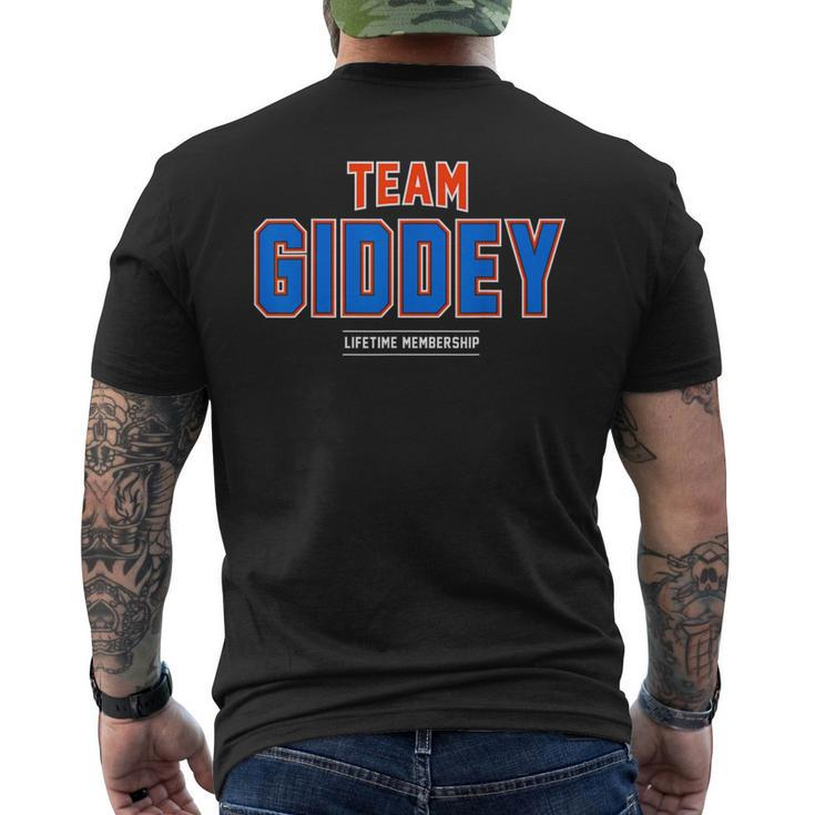 Team Giddey Proud Family Last Name Surname Men's T-shirt Back Print