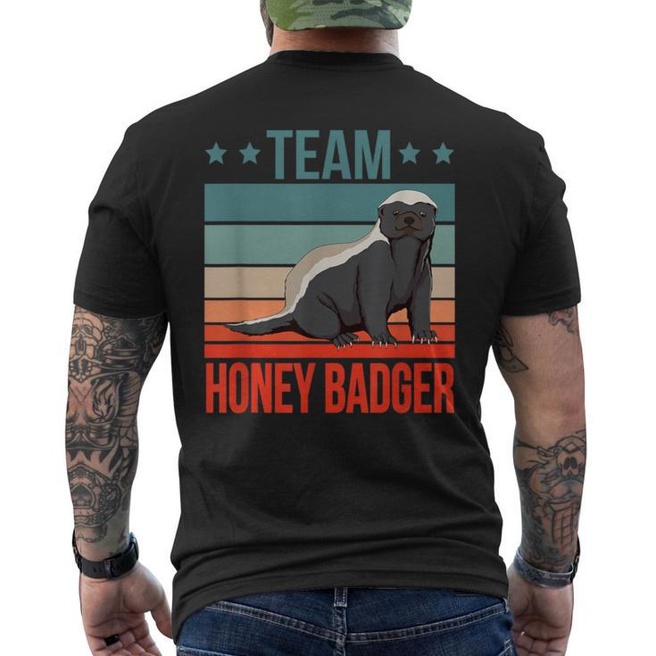 Team Honey Dachs Ratel Honey Badger T-Shirt mit Rückendruck