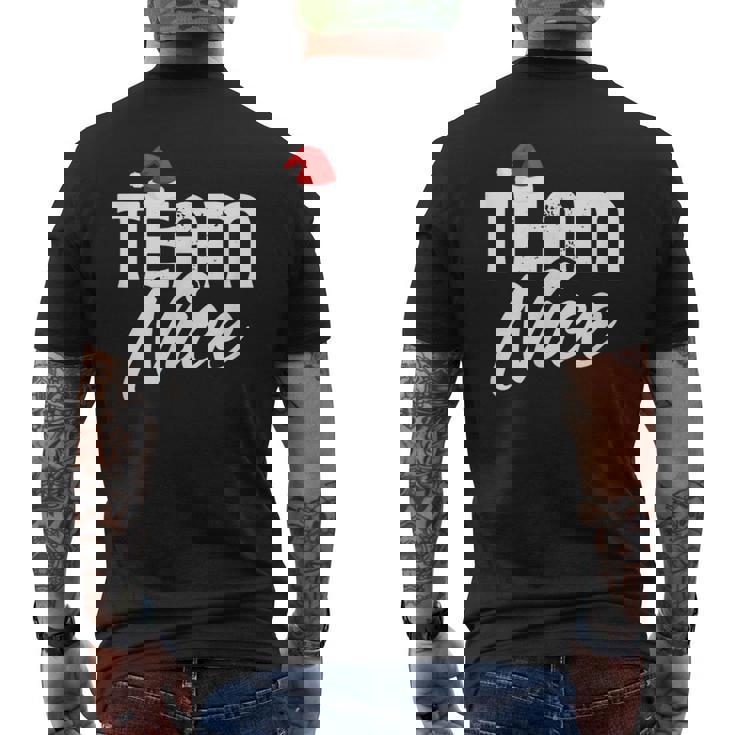 Team Nice Couple Matching Outfit Team Naughty Men's T-shirt Back Print