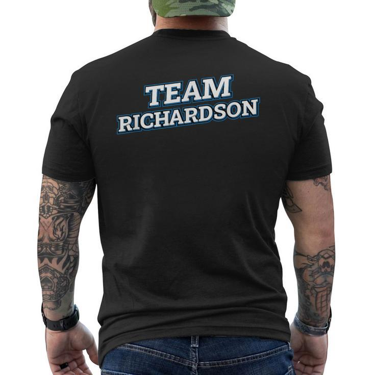 Team Richardson Relatives Last Name Family Matching Men's T-shirt Back Print