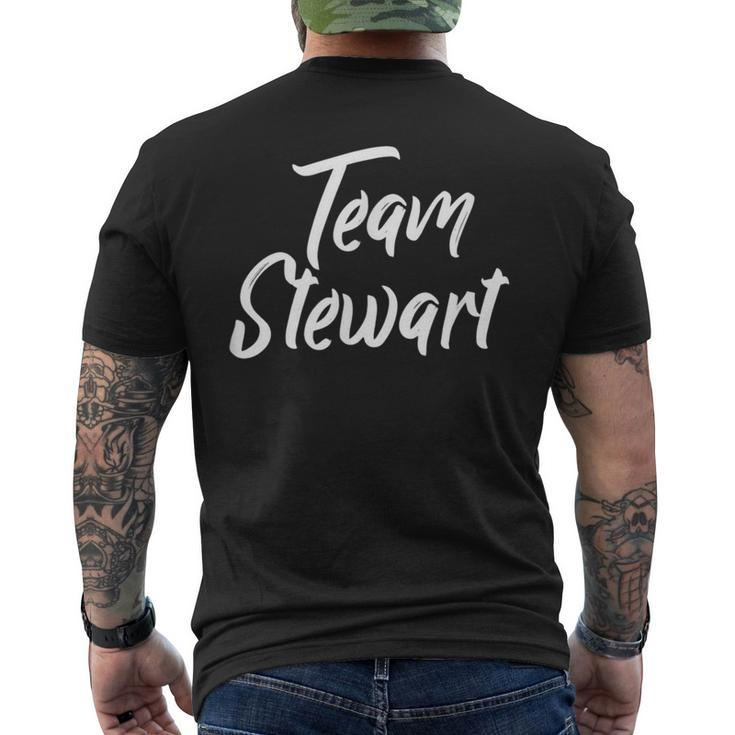 Team Stewart Last Name Of Stewart Family Brush Style Men's T-shirt Back Print