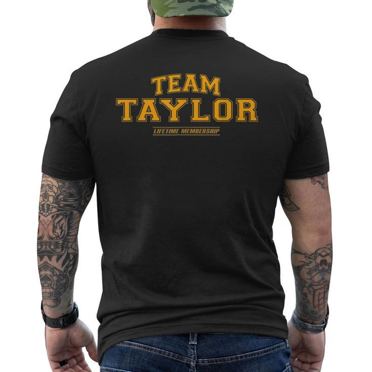 Team Taylor Proud Family Surname Last Name Men's T-shirt Back Print