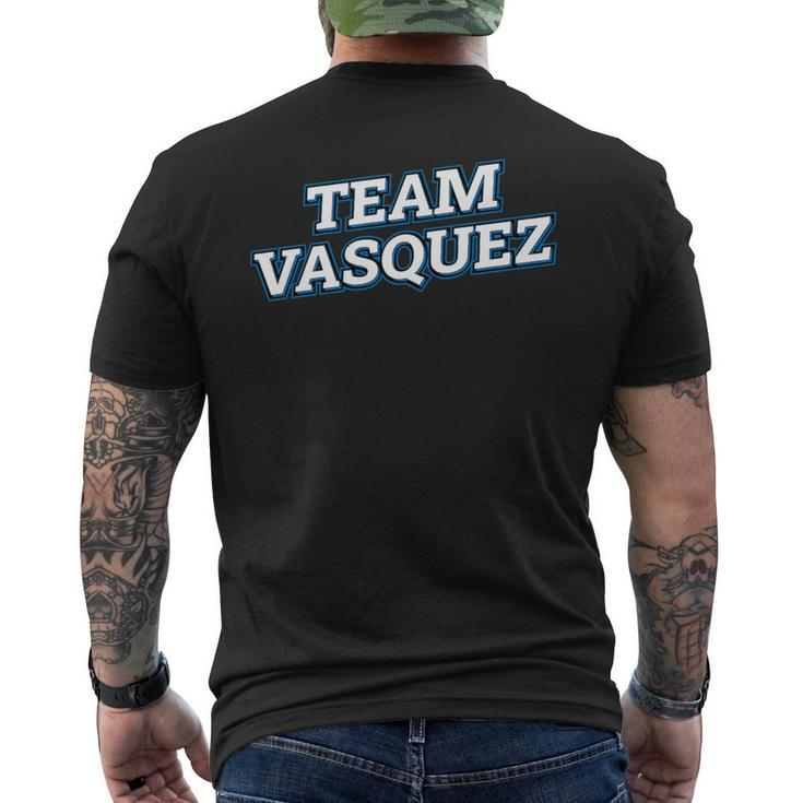 Team Vasquez Relatives Last Name Family Matching Men's T-shirt Back Print