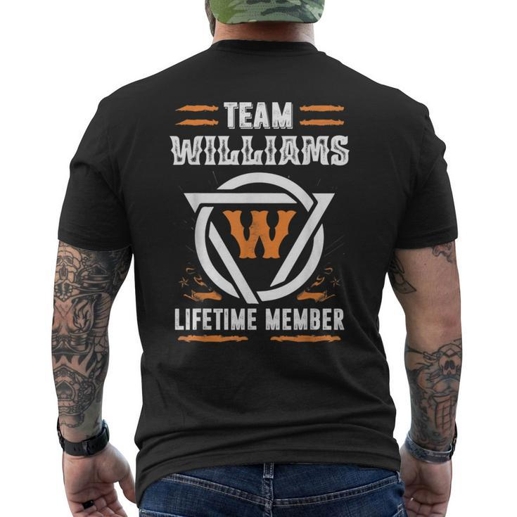 Team Williams Lifetime Member For Surname Last Name Men's T-shirt Back Print