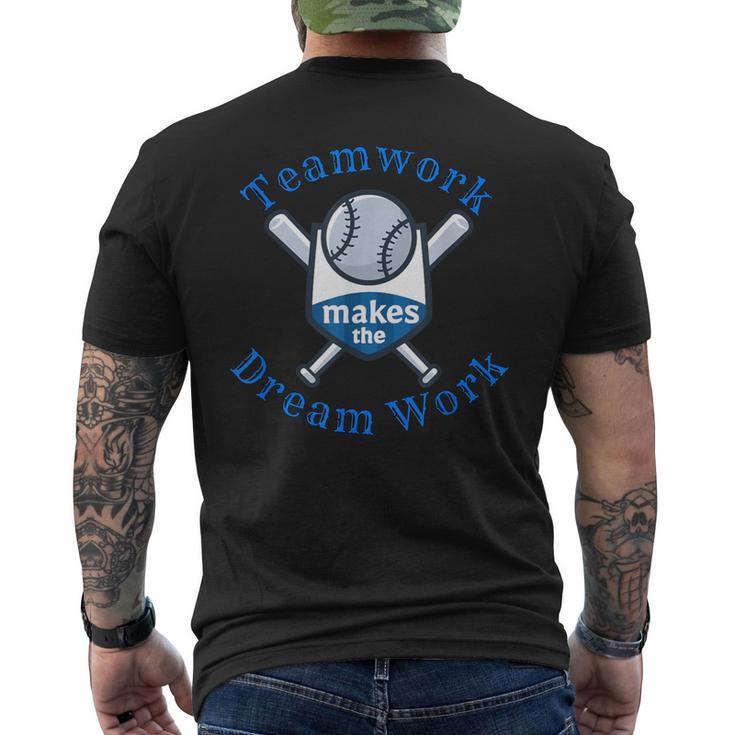 Teamwork Makes The Dream Work Baseball Men's T-shirt Back Print