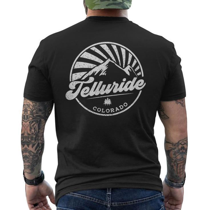Telluride Colorado Retro Vintage City Mountains Men's T-shirt Back Print