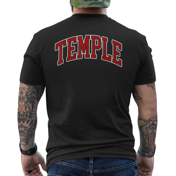 Temple Texas Tx Red Vintage For Or Women Men's T-shirt Back Print
