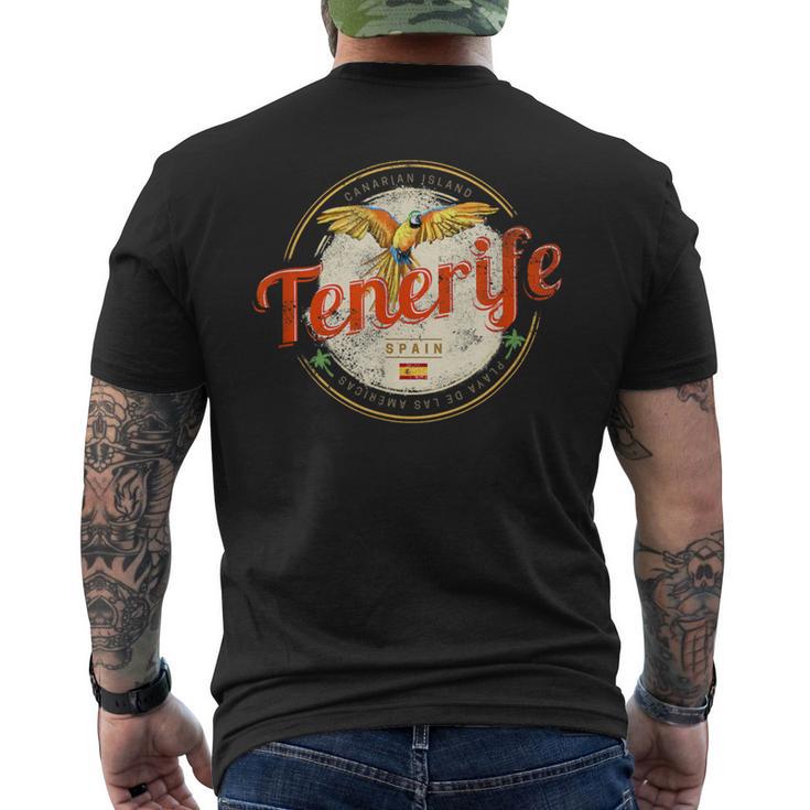 Teneriffa Papagei Kanarische Inseln Spanienintage Souvenir S T-Shirt mit Rückendruck