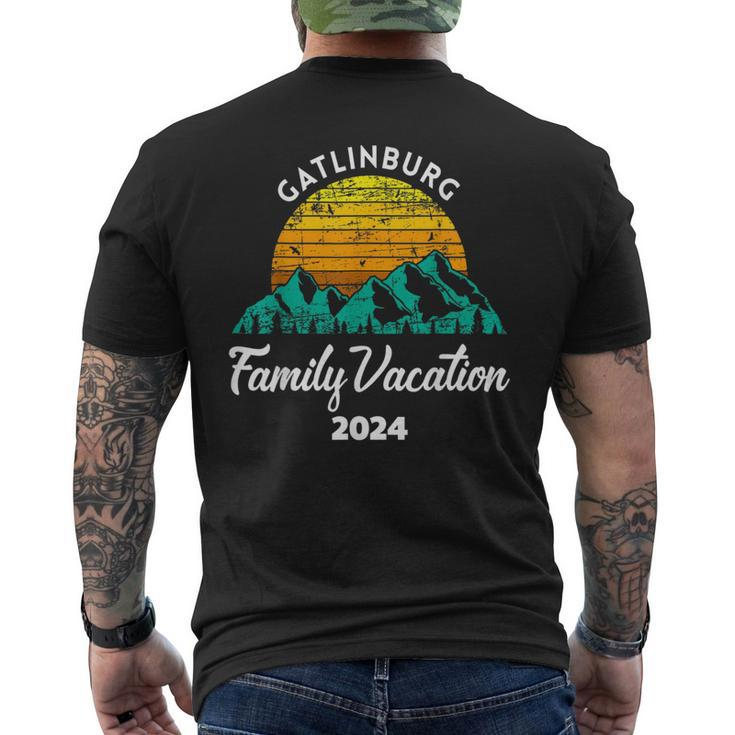 Tennessee Family Vacation Road Trip 2024 Mountain Gatlinburg Men's T-shirt Back Print