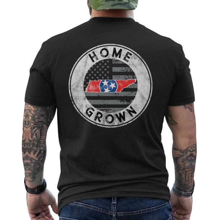 Tennessee Native Home Grown Quote State American Flag Pride Men's T-shirt Back Print