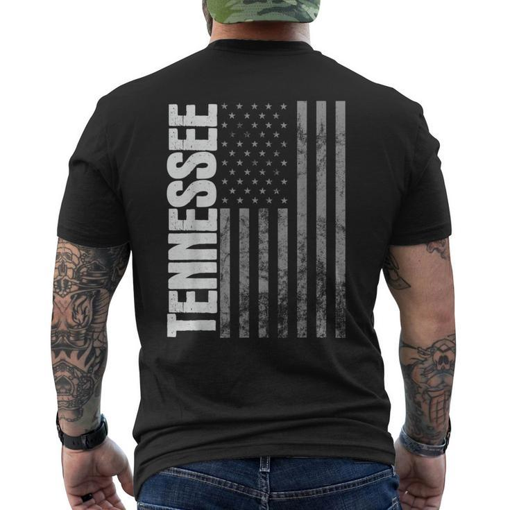 Tennessee Retro Style Distressed Usa Flag Patriot Men's T-shirt Back Print