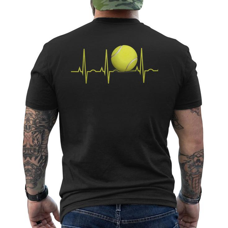 Tennis Heartbeat Tennis For Players & Coaches Men's T-shirt Back Print