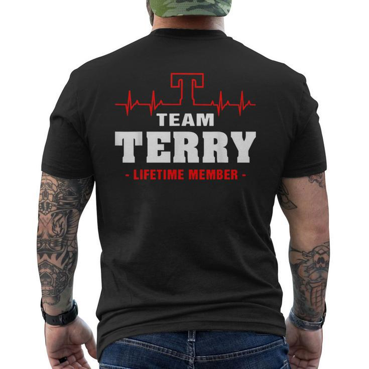 Terry Surname Family Last Name Team Terry Lifetime Member Men's T-shirt Back Print