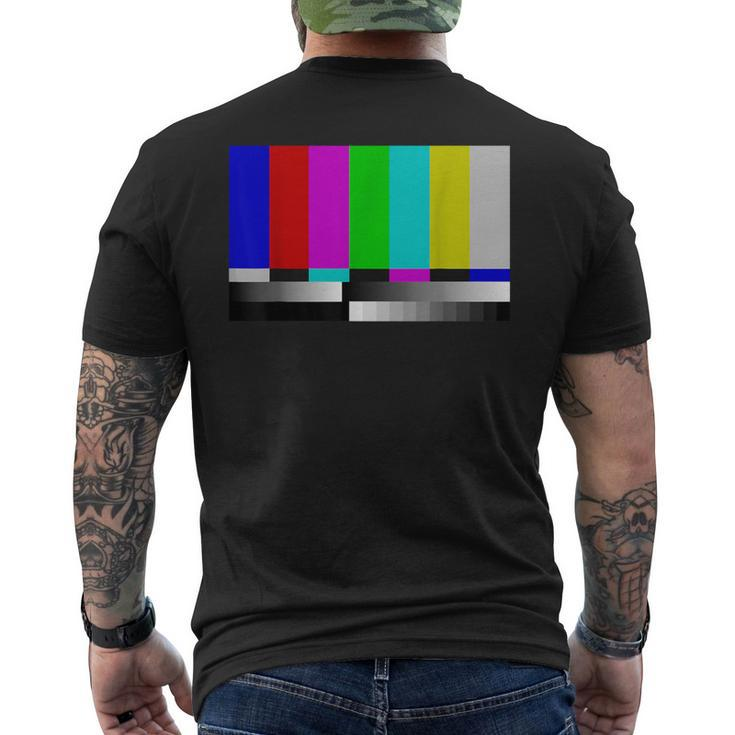 Test Card Color Bars Tv Pattern Television Pattern Men's T-shirt Back Print