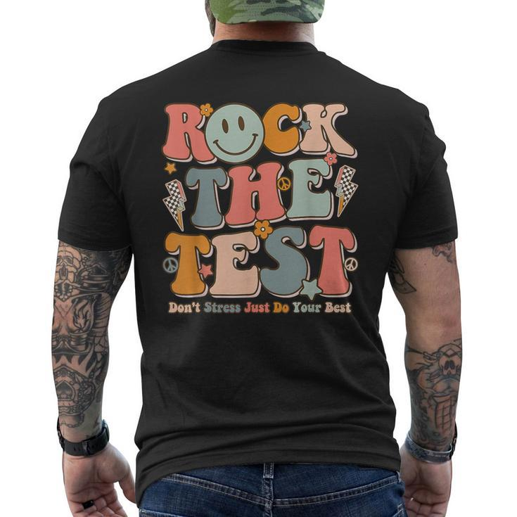 Testing Day Donut Stress Just Do Your Best Cute Men's T-shirt Back Print