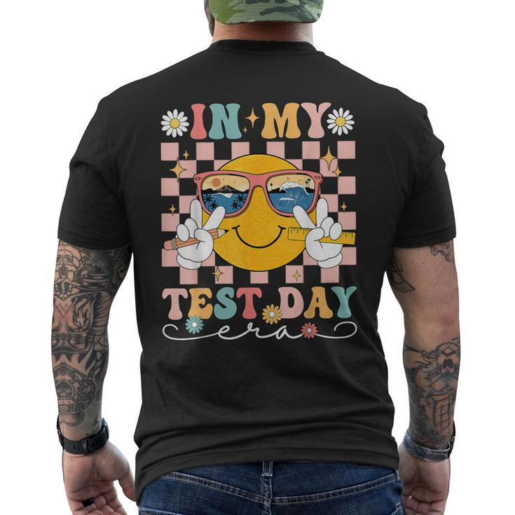 In My Testing Era Happy Face Teachers Students Testing Day Men's T-shirt Back Print