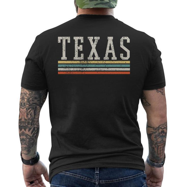Texas Country Traveler Souvenir Retro Vintage Men's T-shirt Back Print