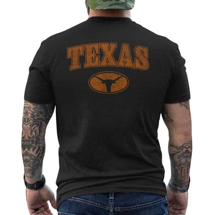 Texas Pride Varsity Town Blank Space Distressed Men's T-shirt Back Print