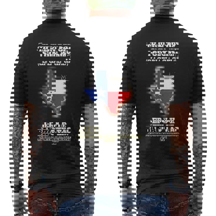 Texas Total Eclipse 2024 Deep In The Dark Of Texas Eclipse Men's T-shirt Back Print